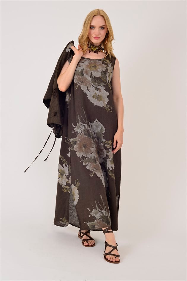 62189 BUKET DESEN BOLERO DETAYLI 2Lİ KETEN TAKIM