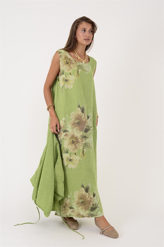 62189 BUKET DESEN BOLERO DETAYLI 2Lİ KETEN TAKIM