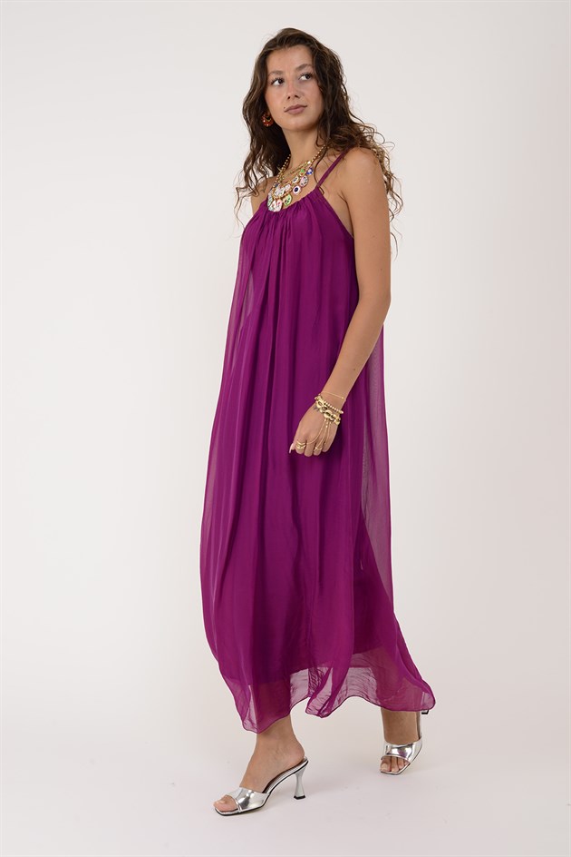 65675 JANE ASKILI İPEK ELBİSE