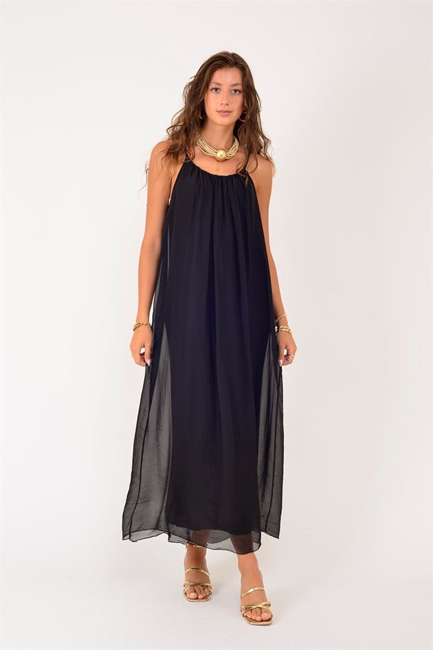 65675 JANE ASKILI İPEK ELBİSE