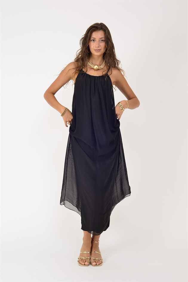 65675 JANE ASKILI İPEK ELBİSE