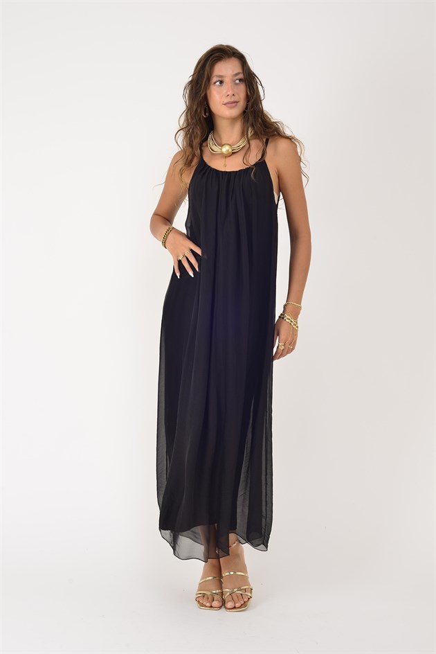 65675 JANE ASKILI İPEK ELBİSE
