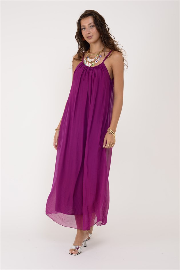 65675 JANE ASKILI İPEK ELBİSE