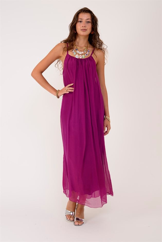 65675 JANE ASKILI İPEK ELBİSE