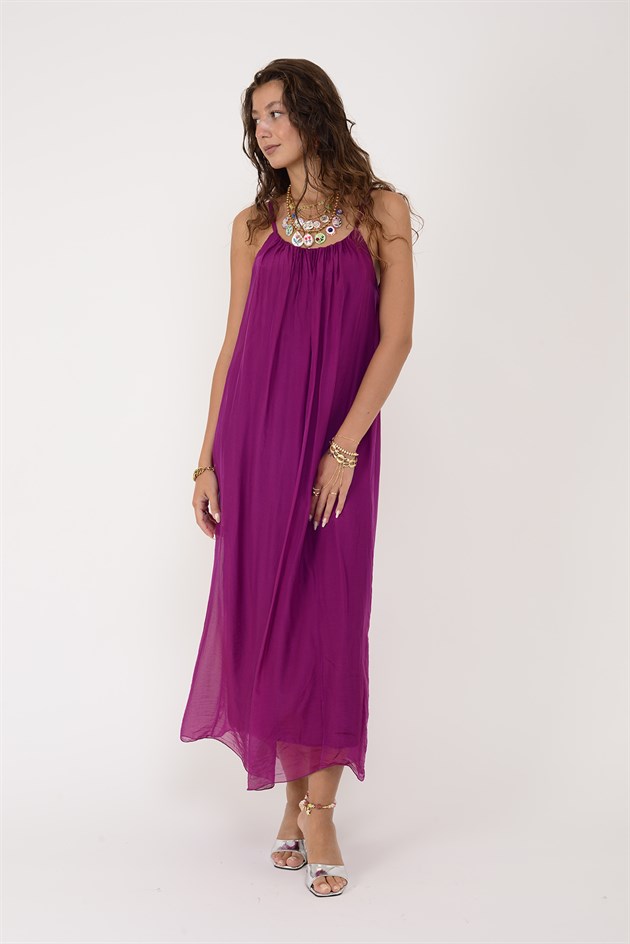 65675 JANE ASKILI İPEK ELBİSE