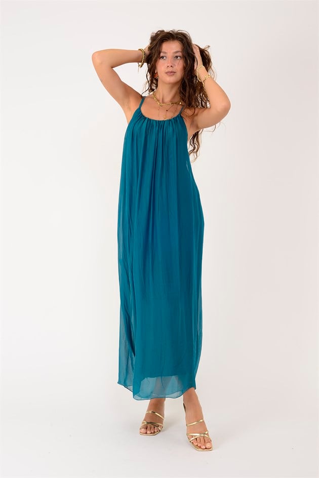65675 JANE ASKILI İPEK ELBİSE