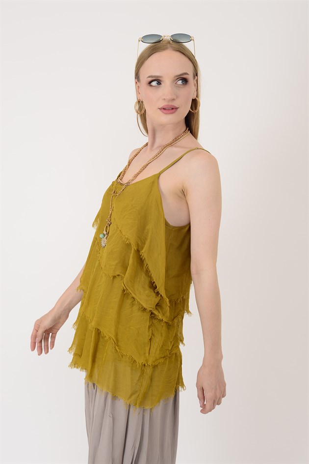 67370 KAT KAT ASKILI İPEK BLUZ