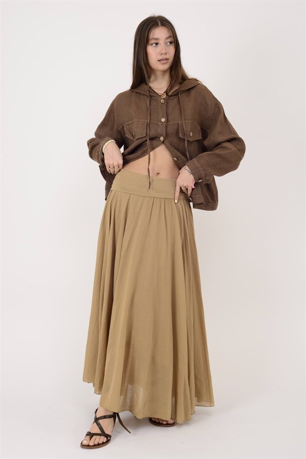 6759 WES ASİMETRİK PAMUKLU ETEK