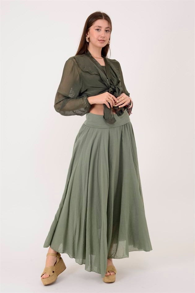 6759 WES ASİMETRİK PAMUKLU ETEK