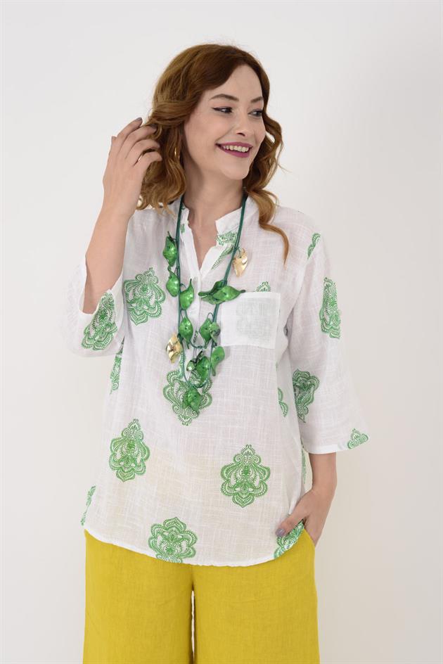 7053 KİLİM DESEN GÖMLEK