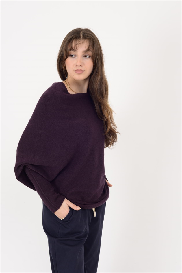 7109 TEK OMUZ ASİMETRİK KESİM TRİKO BLUZ