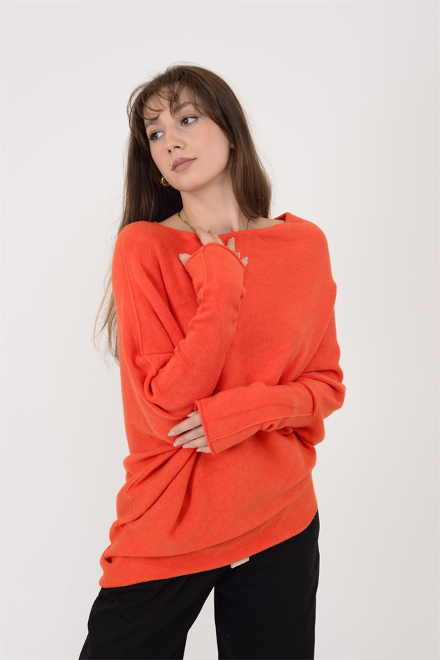 7109 TEK OMUZ ASİMETRİK KESİM TRİKO BLUZ