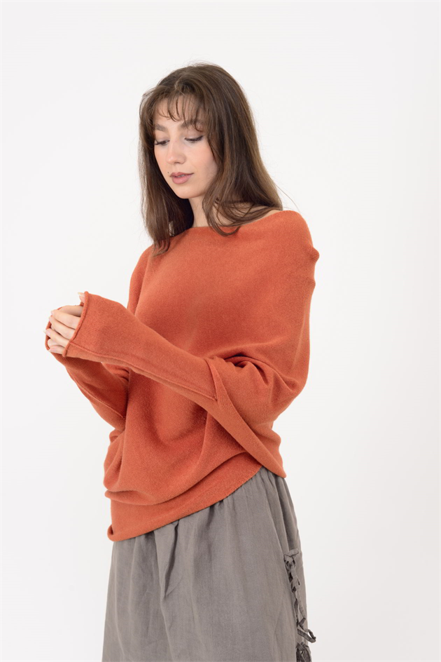 7109 TEK OMUZ ASİMETRİK KESİM TRİKO BLUZ