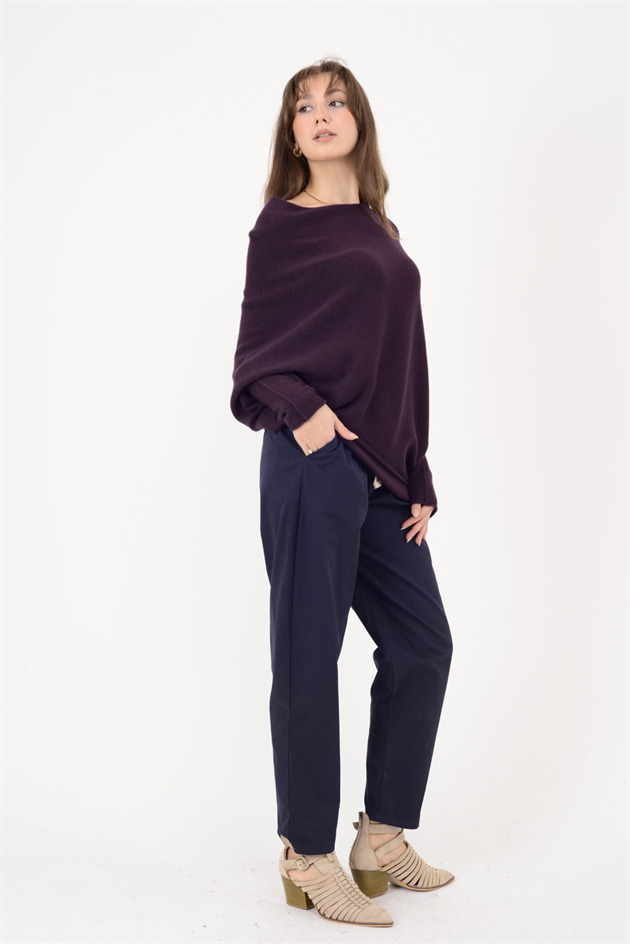 7109 TEK OMUZ ASİMETRİK KESİM TRİKO BLUZ