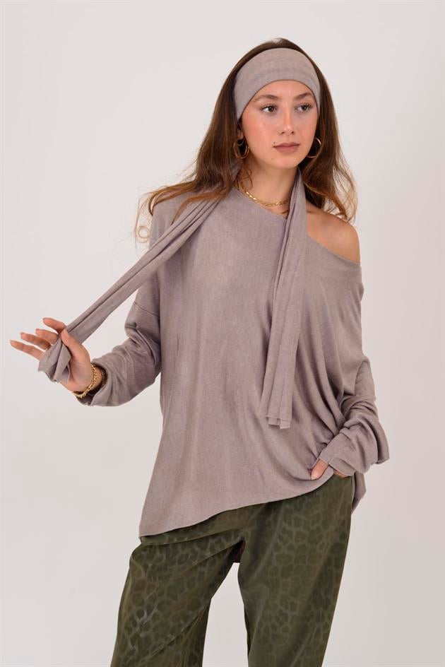 72206 FULAR DETAYLI İNCE TRİKO