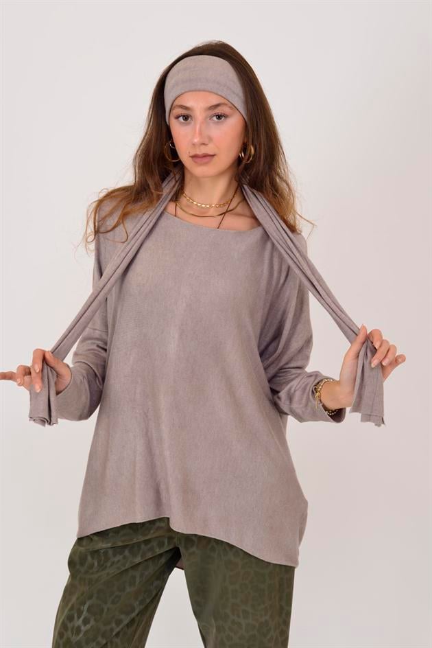 72206 FULAR DETAYLI İNCE TRİKO