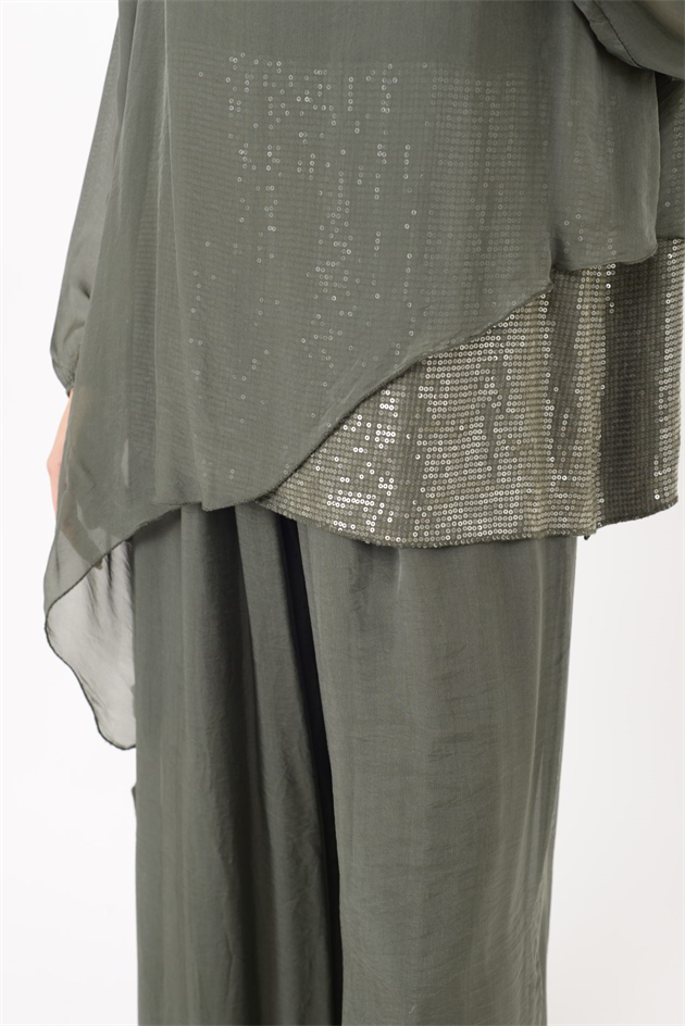 7265 SEALAND PAYET DETAYLI ASİMETRİK İPEK TAKIM