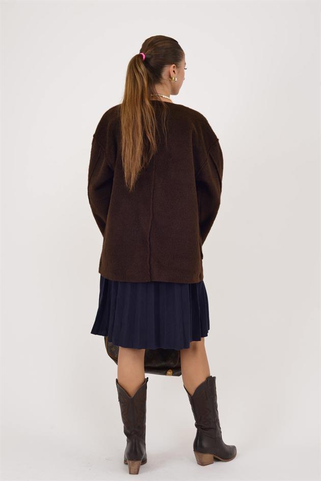 7283 CEP DETAYLI KEÇE CEKET