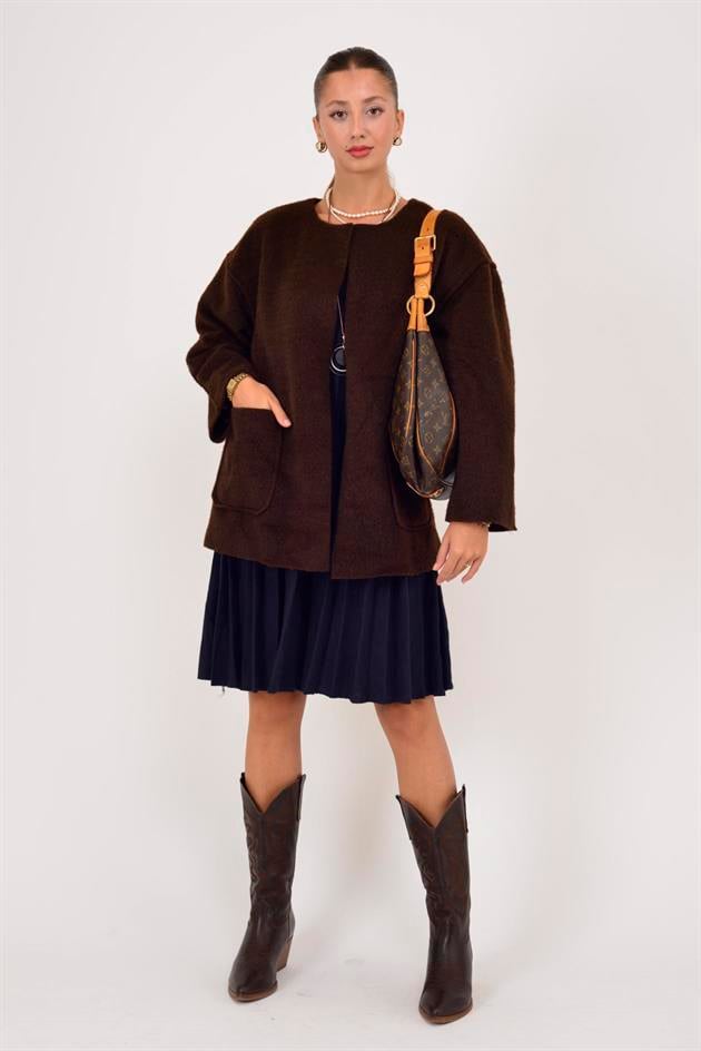 7283 CEP DETAYLI KEÇE CEKET