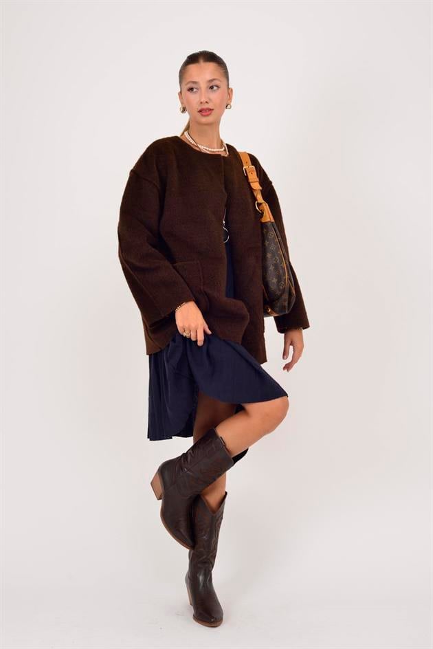 7283 CEP DETAYLI KEÇE CEKET