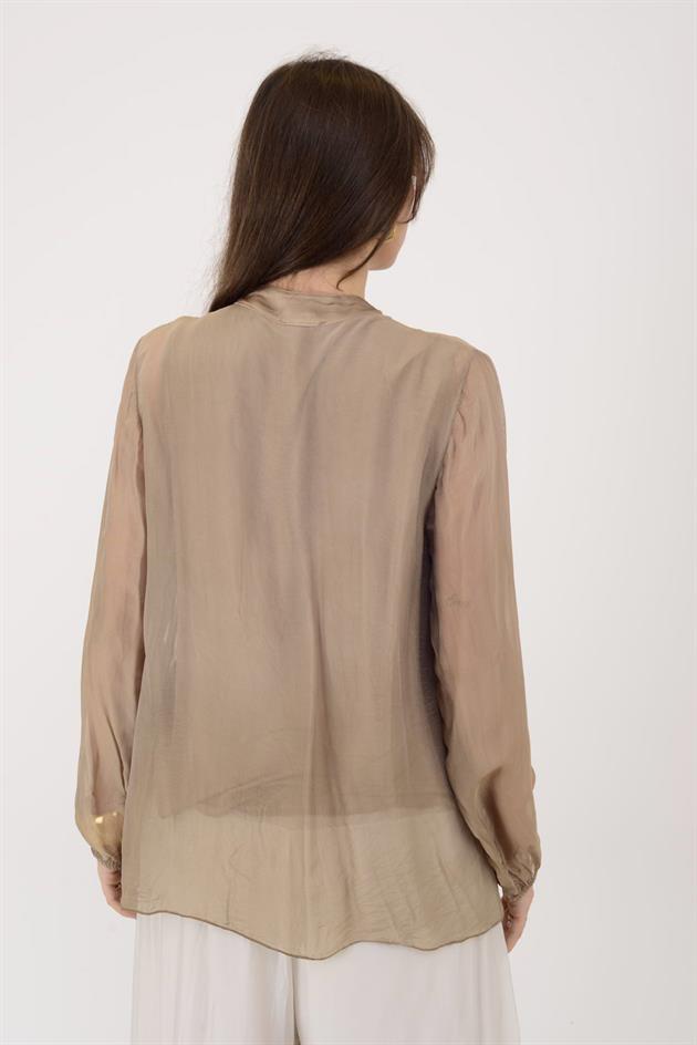 7322 COSTELLO FIRFIR DETAYLI İPEK BLUZ