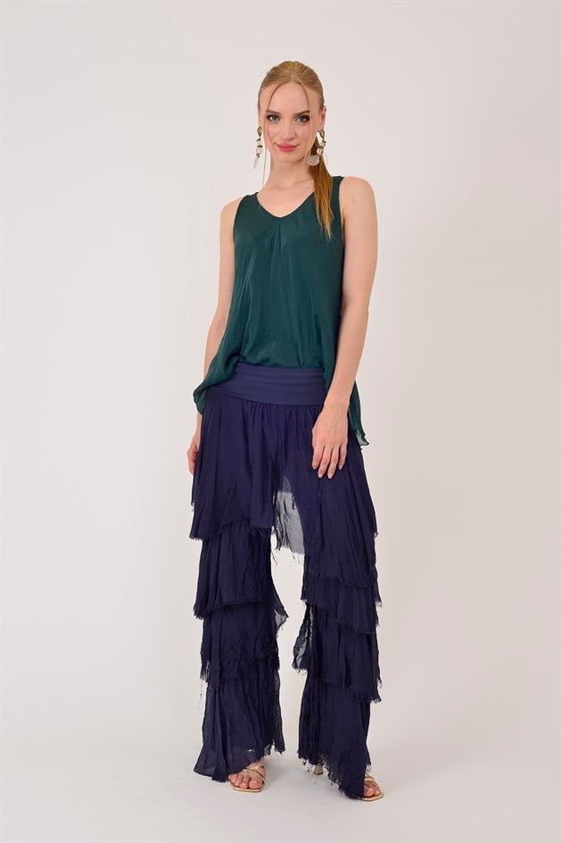 7539 KAT KAT İPEK PANTOLON