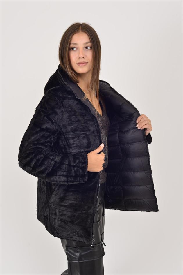 755 TWIN KÜRK DETAYLI ÇİFT TARAFLI MONT