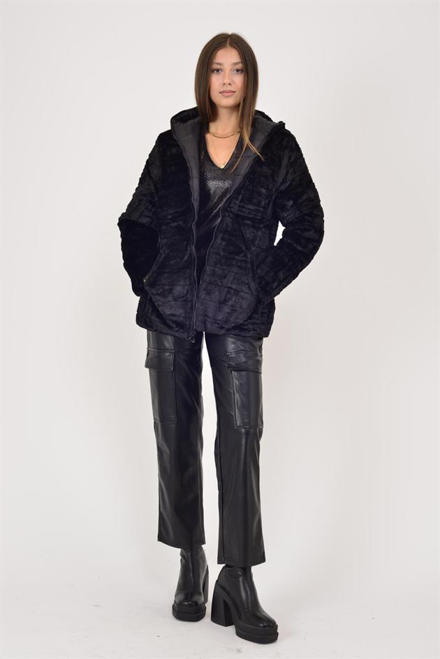 755 TWIN KÜRK DETAYLI ÇİFT TARAFLI MONT