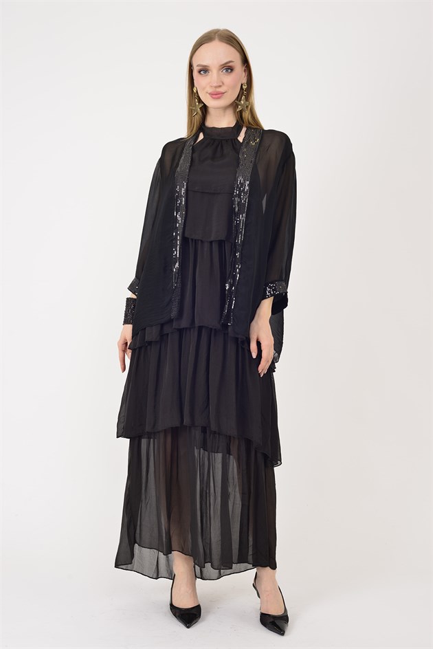 7590 PAYET DETAYLI İPEK CEKET