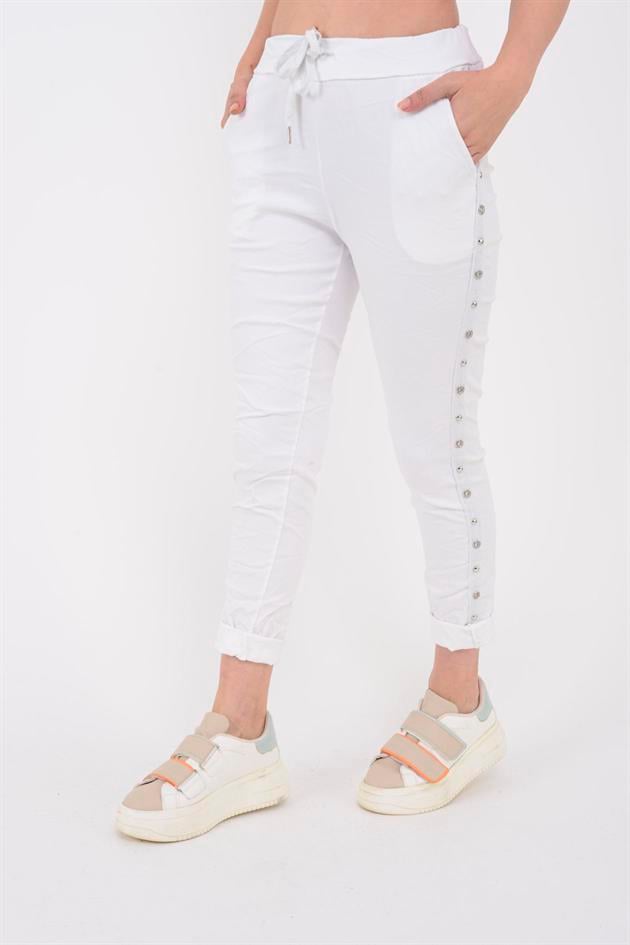 8162 ZIMBA DETAYLI GABARDİN PANTOLON