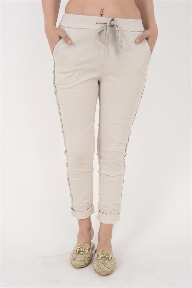 8162 ZIMBA DETAYLI GABARDİN PANTOLON