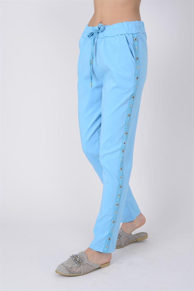 8162 ZIMBA DETAYLI GABARDİN PANTOLON