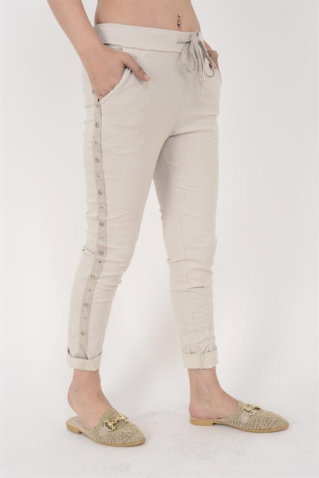 8162 ZIMBA DETAYLI GABARDİN PANTOLON