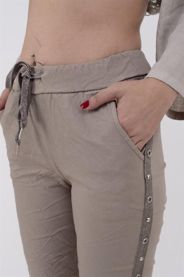 8162 ZIMBA DETAYLI GABARDİN PANTOLON