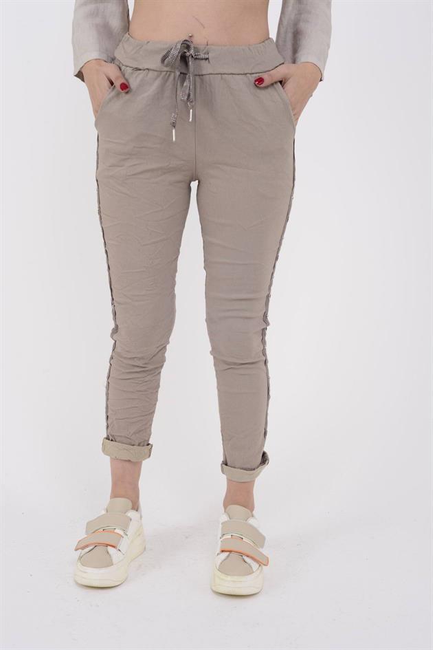 8162 ZIMBA DETAYLI GABARDİN PANTOLON