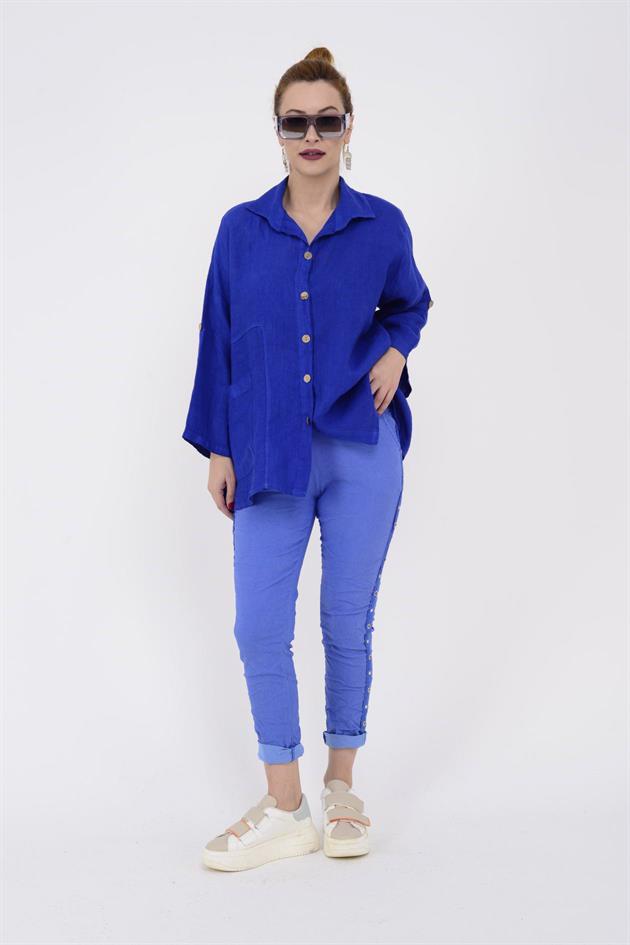 8162 ZIMBA DETAYLI GABARDİN PANTOLON
