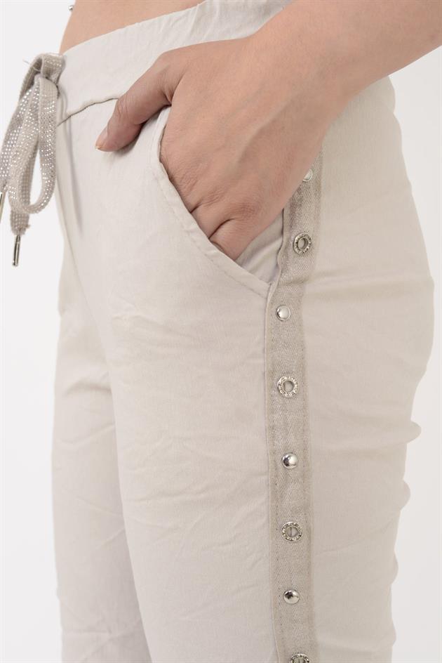 8162 ZIMBA DETAYLI GABARDİN PANTOLON