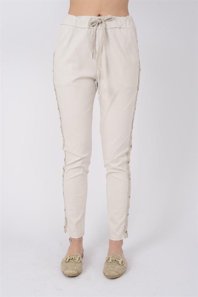 8162 ZIMBA DETAYLI GABARDİN PANTOLON