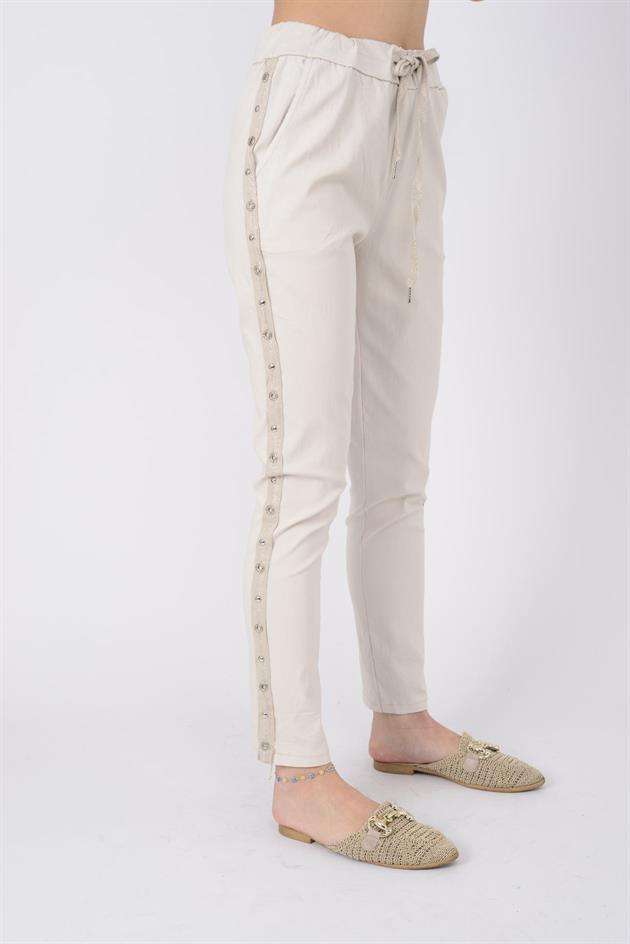8162 ZIMBA DETAYLI GABARDİN PANTOLON