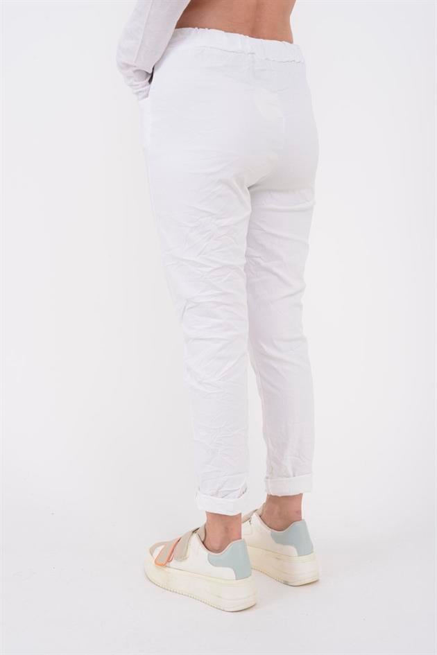 8333 PAYETLİ YILDIZ DETAY GABARDİN PANTOLON