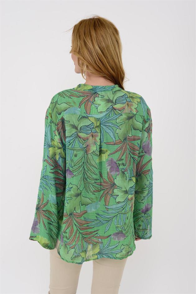 83931 FOREST YAPRAK DESEN GÖMLEK