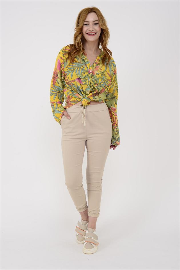 83931 FOREST YAPRAK DESEN GÖMLEK