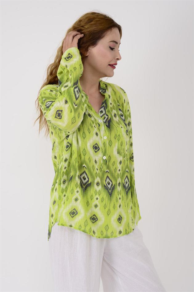 83931 GEOMETRİK DESEN GÖMLEK