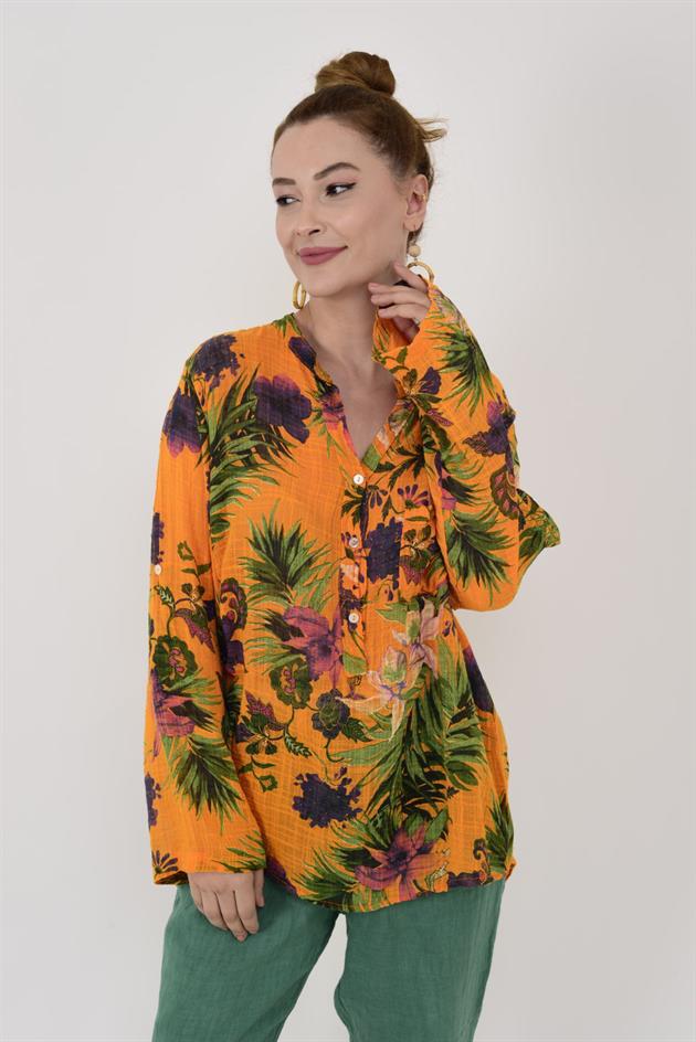 83931 LİLYUM DESEN GÖMLEK