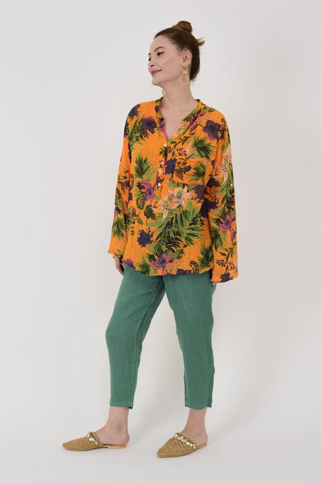 83931 LİLYUM DESEN GÖMLEK