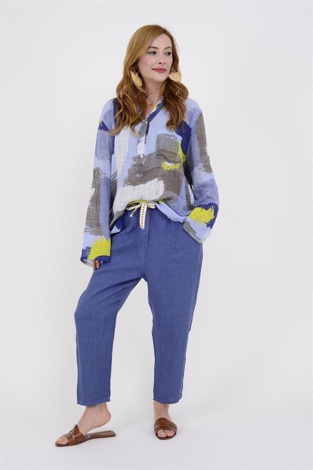 83931 PATCHWORK DESEN GÖMLEK