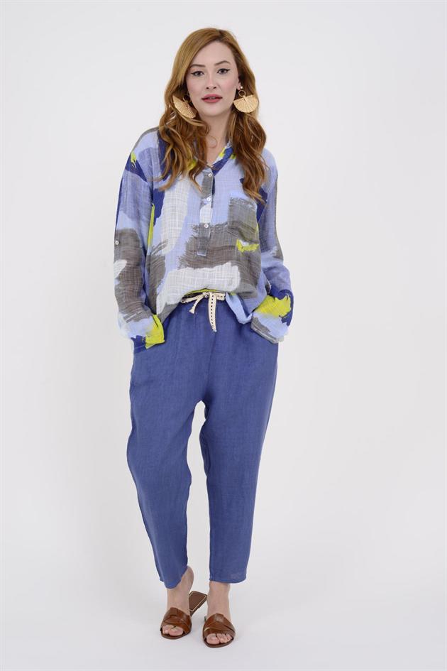 83931 PATCHWORK DESEN GÖMLEK