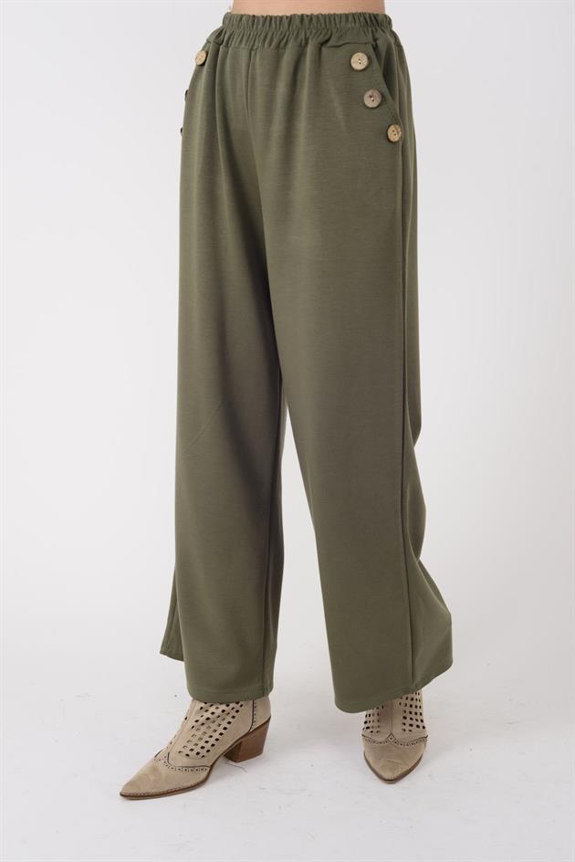 8573 DÜĞME DETAYLI MODAL PANTOLON