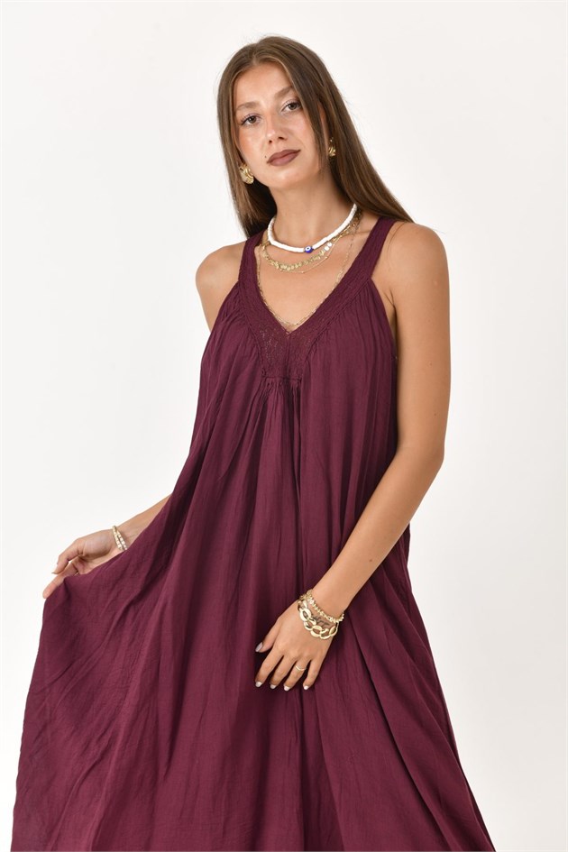86237 V YAKA ASKILI ELBİSE