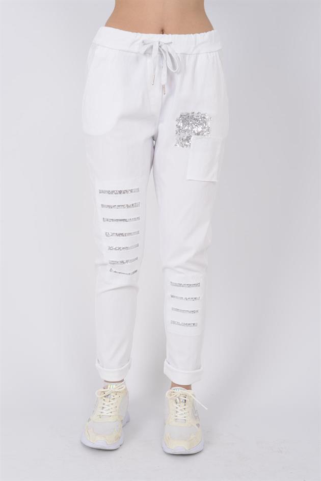 8632 PAYET DETAYLI GABARDİN PANTOLON